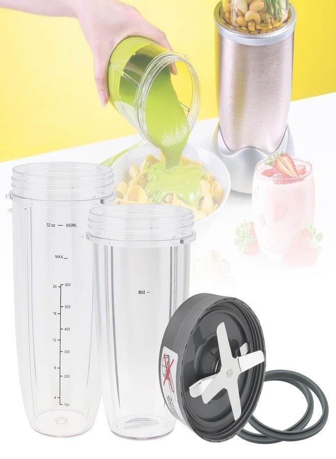 TQEONKL Blender Cups and Blade Replacement Parts, 32oz & 24oz Juicer Cups and Extractor Blade Come with 2 Rubber Gaskets, Fit for NutriBullet High-Speed Blender/Mixer System 600W/900W Series Easy to Use - Image 3